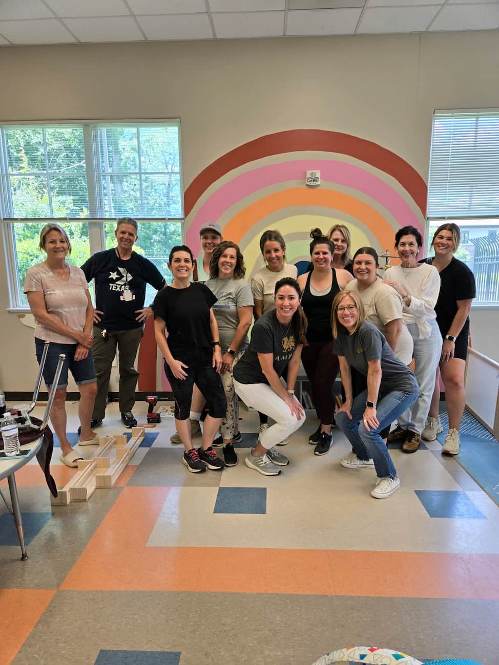 Vince Busby, General Contractor, working with the Women in NARI of Greater Charlotte to beautify Safe Alliance in Charlotte, NC.