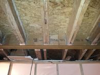 LVL installed so load-bearing wall could be removed in kitchen remodel in Charlotte, NC.